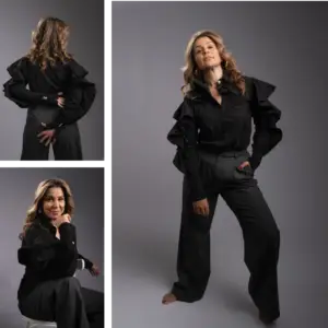 Chemise Lady Di - Noir